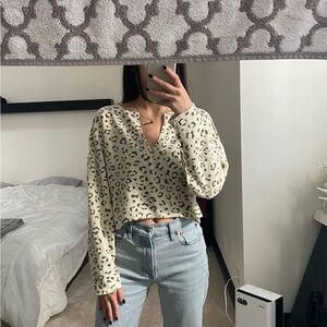 Free People Leopard Print sweater